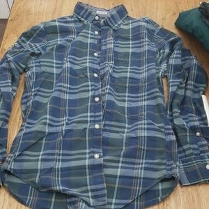 Vintage Button Up Plaid Flannel Dress Shirt